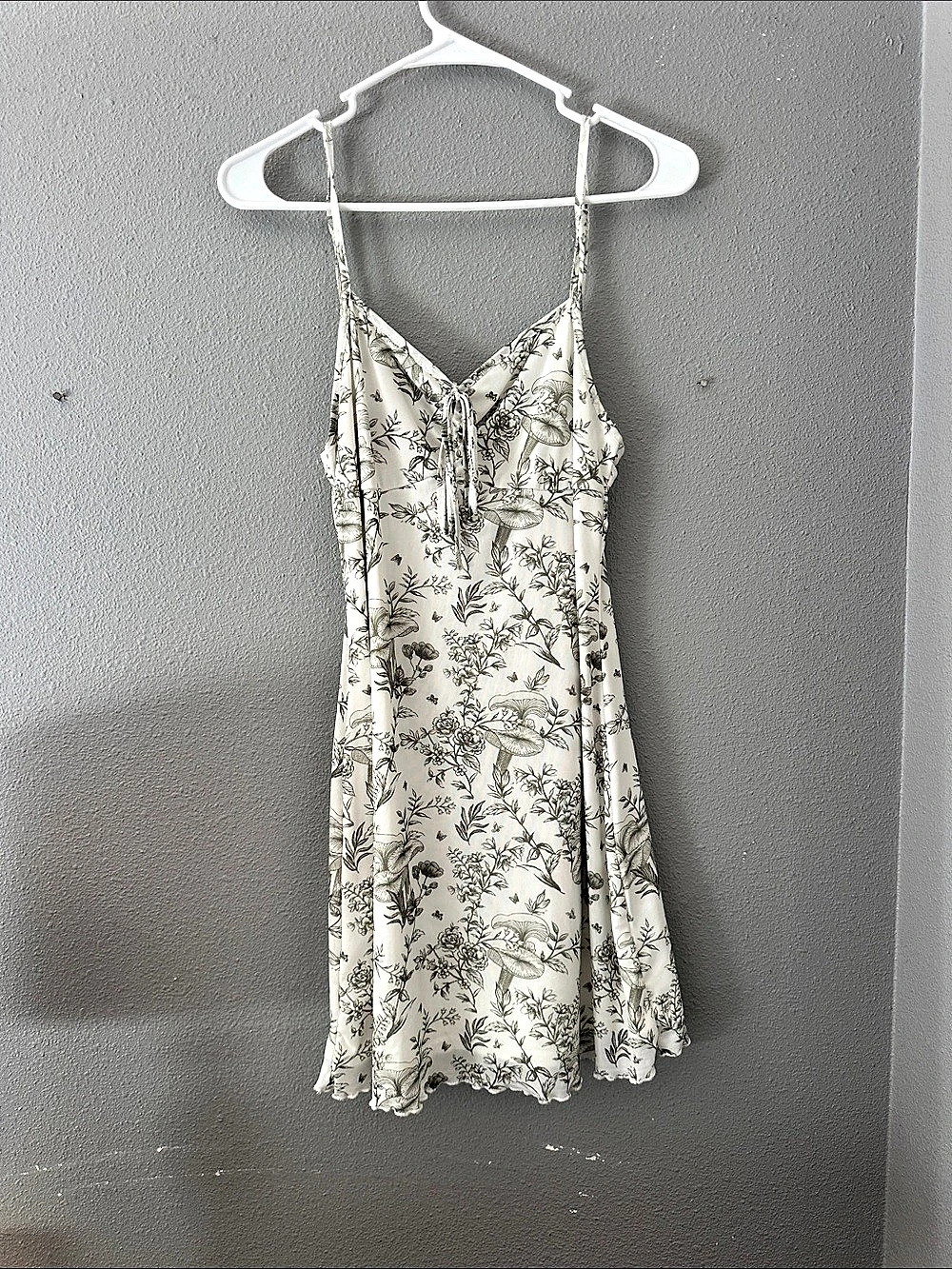 Floral Mini Dress in Cream
